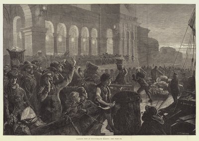 Débarquement de poissons au marché de Billingsgate - Charles J. Staniland
